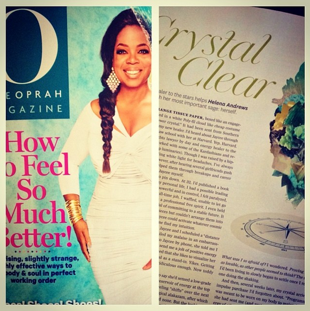 Oprah even included this article about Crystal Healing in the Jan. 2014 issue of Oprah!! 