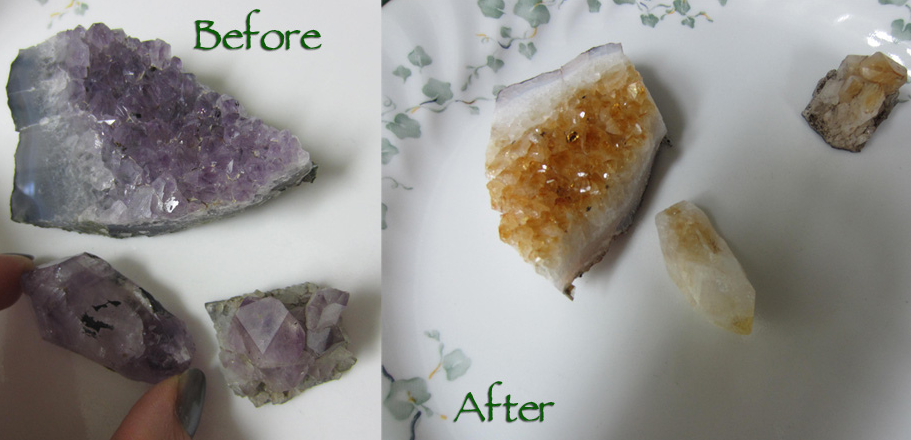 amethyst before and after