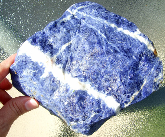 This is a very special jumbo specimen of sodalite, 1 of the stones discussed in this week's video