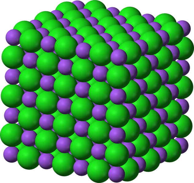 Sodium chloride molecule (salt crystal)...look at that precise crystal structure!