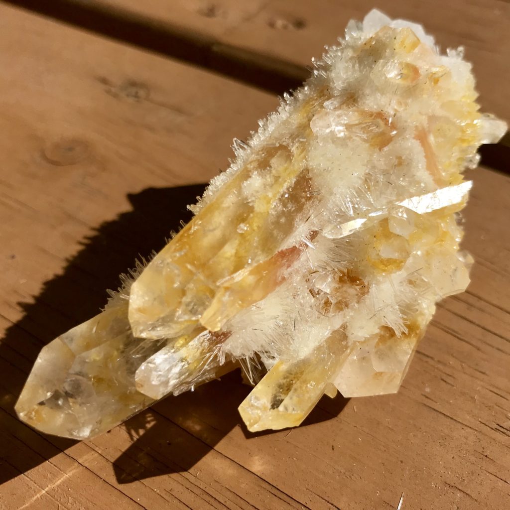 new crystal fakes yellow tibetan quartz