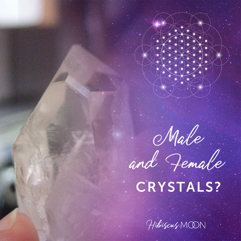 male and female crystals